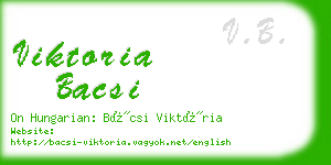 viktoria bacsi business card